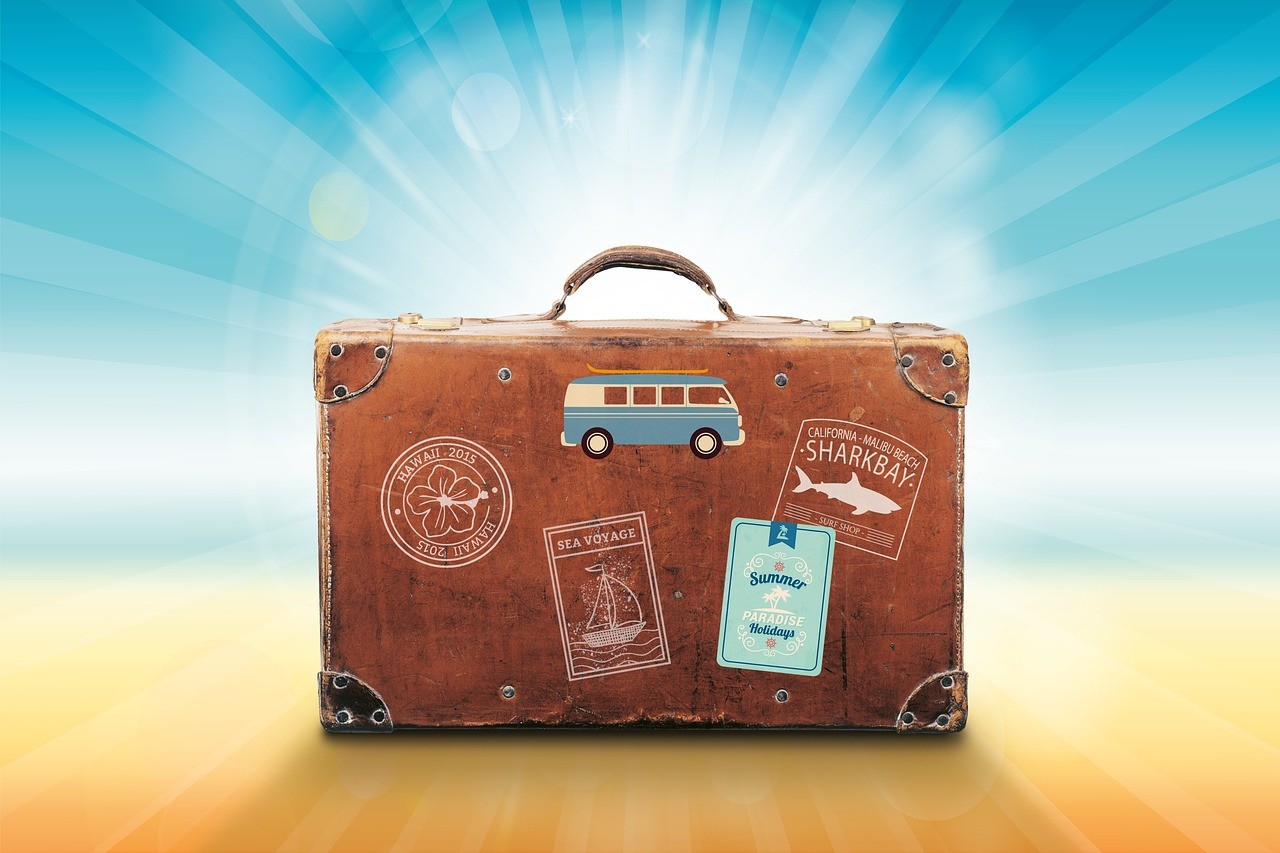 Ein Reisekoffer als Sinnbild für Barfen auf Reisen
